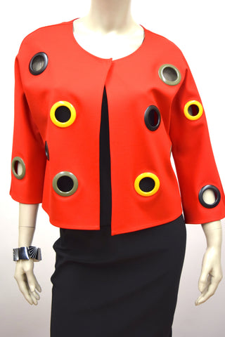 Lipstick Red Rivet Jacket