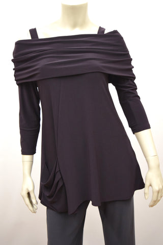 UPTOWN TUNIC - EGGPLANT