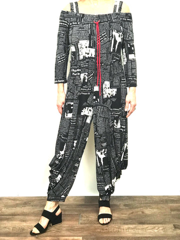 Newsprint Jumpsuit