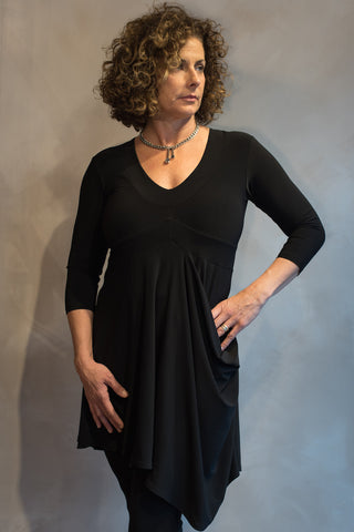 Soft Pocket Tunic - Black