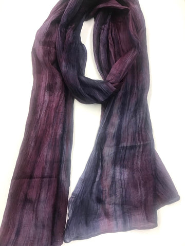 Watercolor Plum Long Scarf