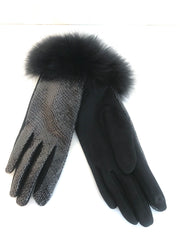 Python Print Gloves - Grey