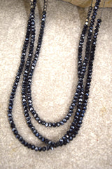 Glitter Necklace - Black and Silver