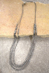 Glitter Necklace - Crystal and Silver