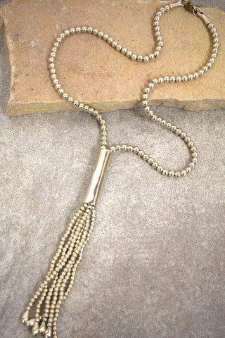 Silver Tassel Necklace