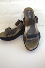 Metallic Wedge Sandal