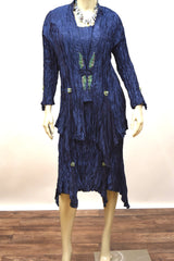 Fanciful Dress in Navy by Lee Anderson