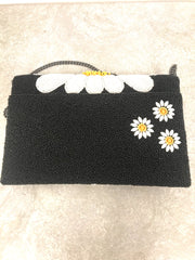 Oopsy Daisy Beaded Flower Crossbody Clutch Handbag