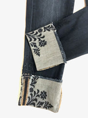 Embroidered Cuff Jeans