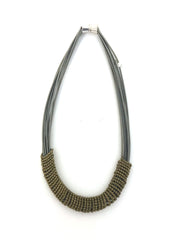 Silver and Gold Ring Necklace