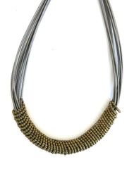 Silver and Gold Ring Necklace