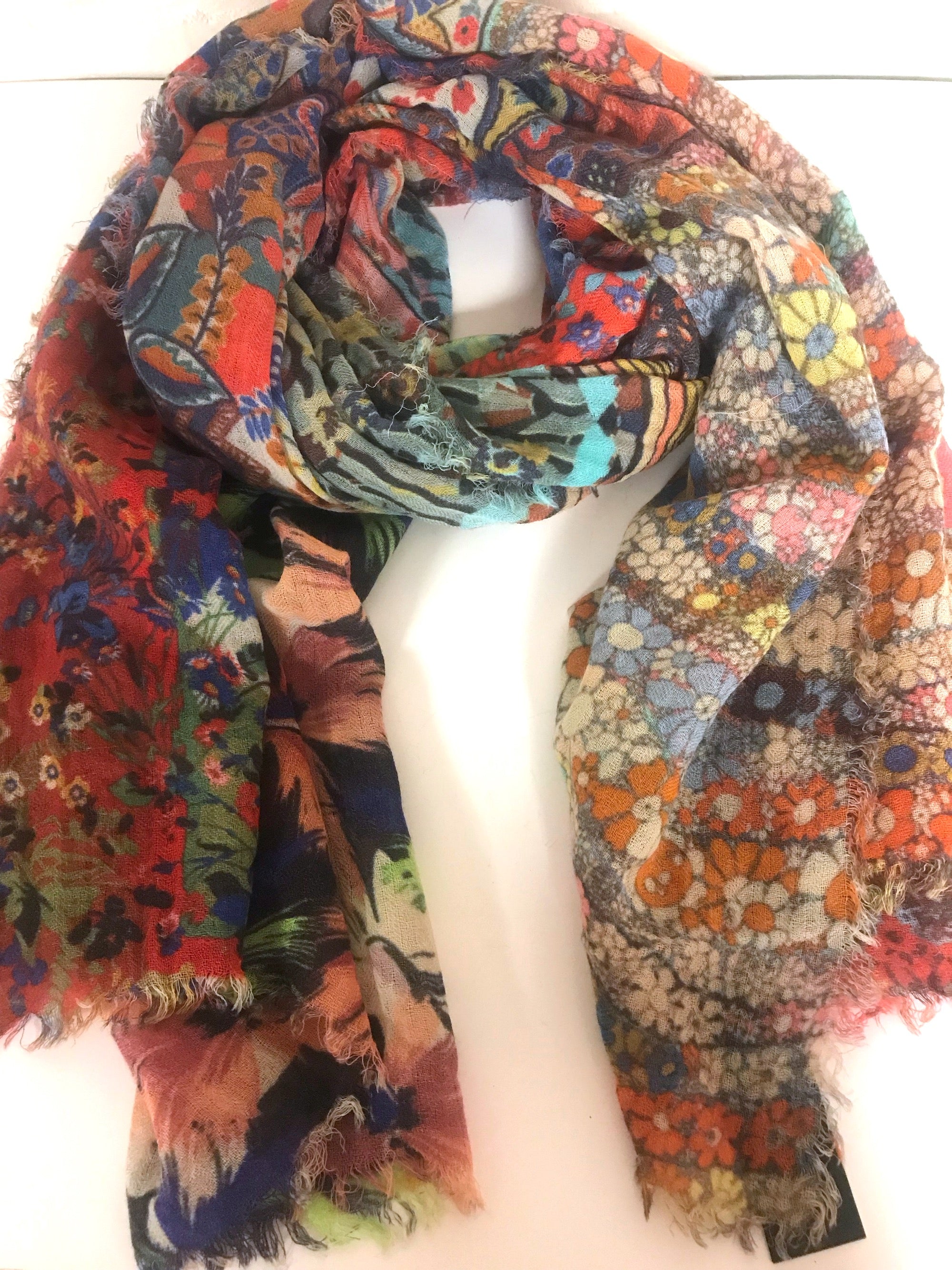 Mix Media Colorful Scarf
