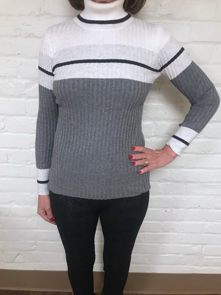 Grey Rib Sweater