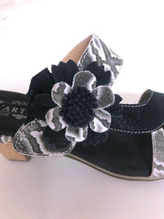 Black & White Floral Sandal
