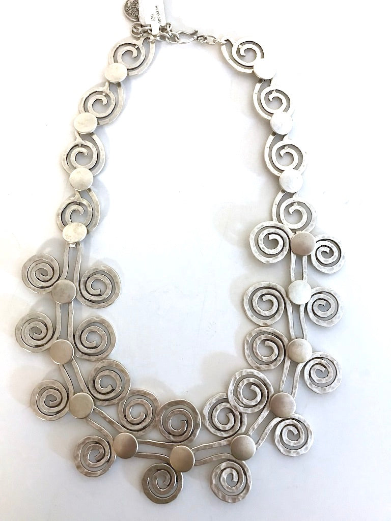 Silver Swirls Necklace