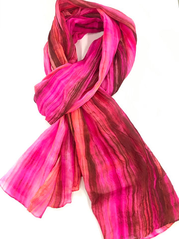 Shades of Pink Watercolor Scarf